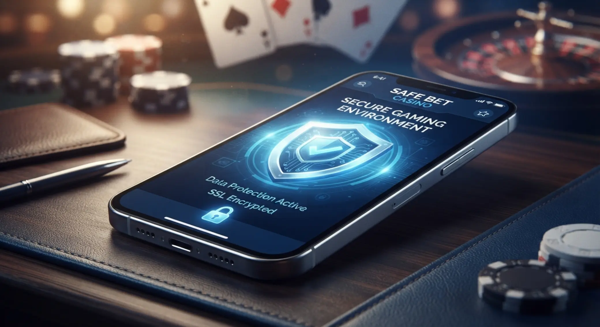 Motyw bezpieczeństwa aplikacji kasynowej na telefonie