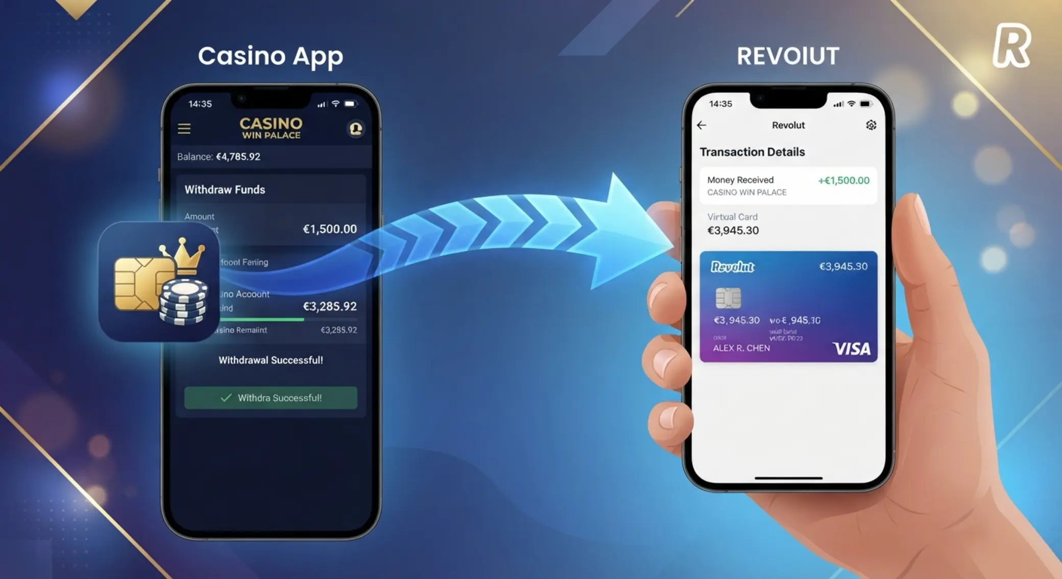 Wypłata z kasyna na konto Revolut