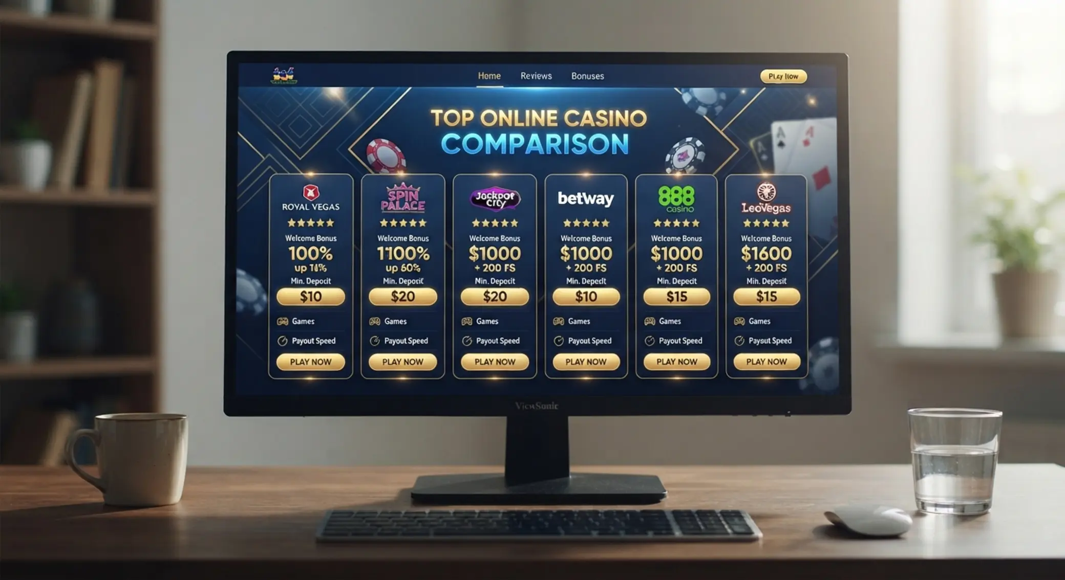 Porównanie kasyn online z polami minimalnej wpłaty i bonusu